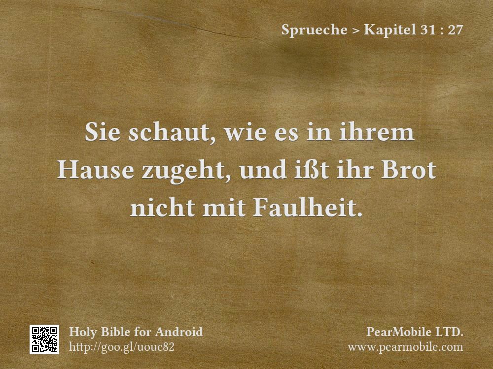 Sprueche, Kapitel 31:27